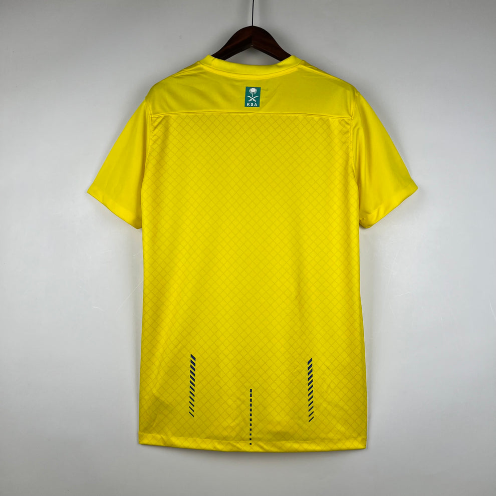 Al Nassr Home Jersey - Show Your Support For Al Nassr With This Premium-Quality Home Jersey For The 2023-24 Season - Featuring Ronaldo'S New Jersey Design. 