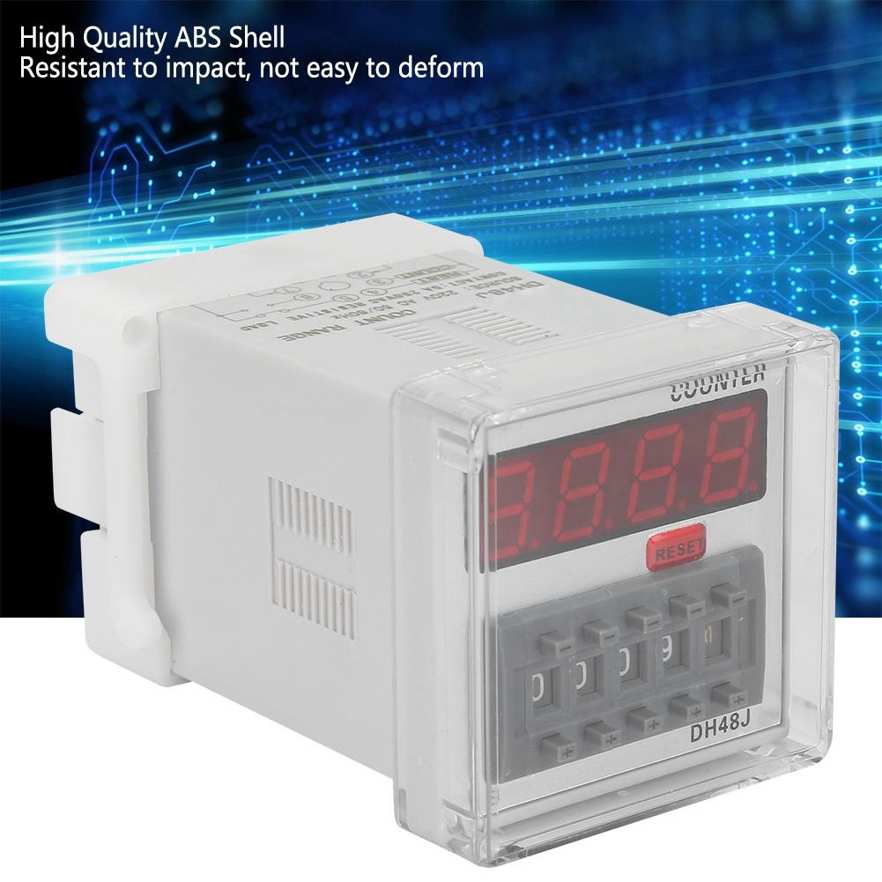 DH48J 220VAC digital counter relay LED display 1-999900 8 pin. 