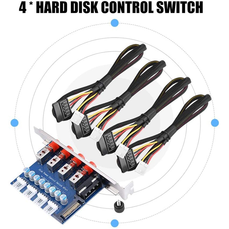 HDD Power Control Switch Hard Drive Selector SATA Drive Switcher for Desktop PC Computer. 
