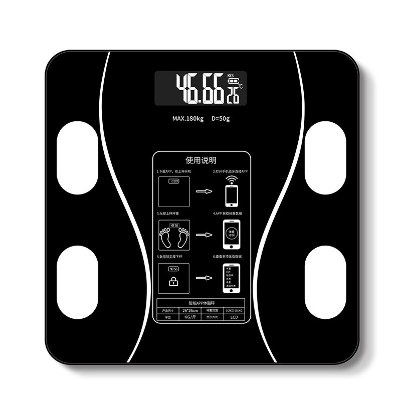 Bluetooth Body Fat Scale BMI Scale Smart Electronic ​Scales LED Digital Bathroom Weight Scale Balance Body Composition Analyzer. 