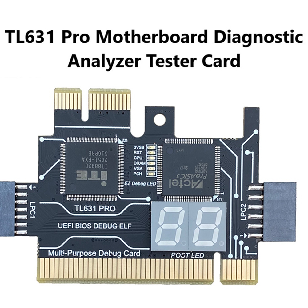 TL631 PRO Laptop PCI Diagnose Card PC PCI-E for MINI LPC Motherboard Diagnostic Analyzer Tester Debug Cards Multifunction Diagnostic Card. 