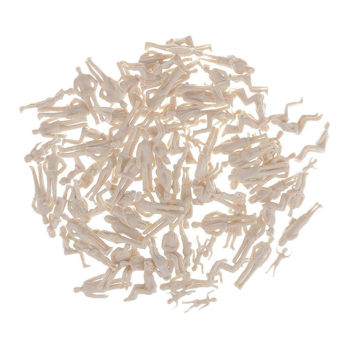 100pcs Unpainted 1:25 Scale Model Standing Figures Train Street Layout ACCS