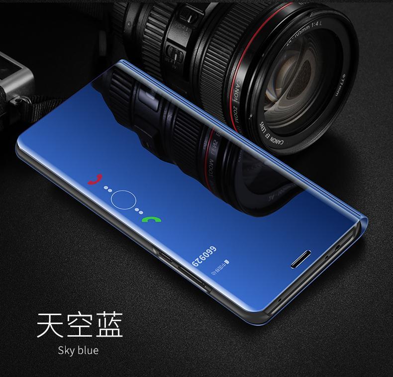 Samsung Galaxy S8 Plus Mirror Plating Flip Case Blue..