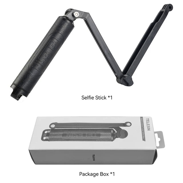 TELESIN Waterproof Selfie Stick Tripod Floating Hand Grip 3 Way Arm Monopod Pole for GoPro 12 11 10 9 8 7 6 Insta360 Osmo Action. 
