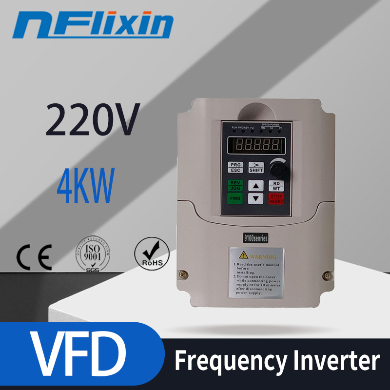 4kw/ 220v Single-Phase Inverter Input Vfd 3 Phase Output Frequency Converter Adjustable Speed 1500w 220v Inverter. 