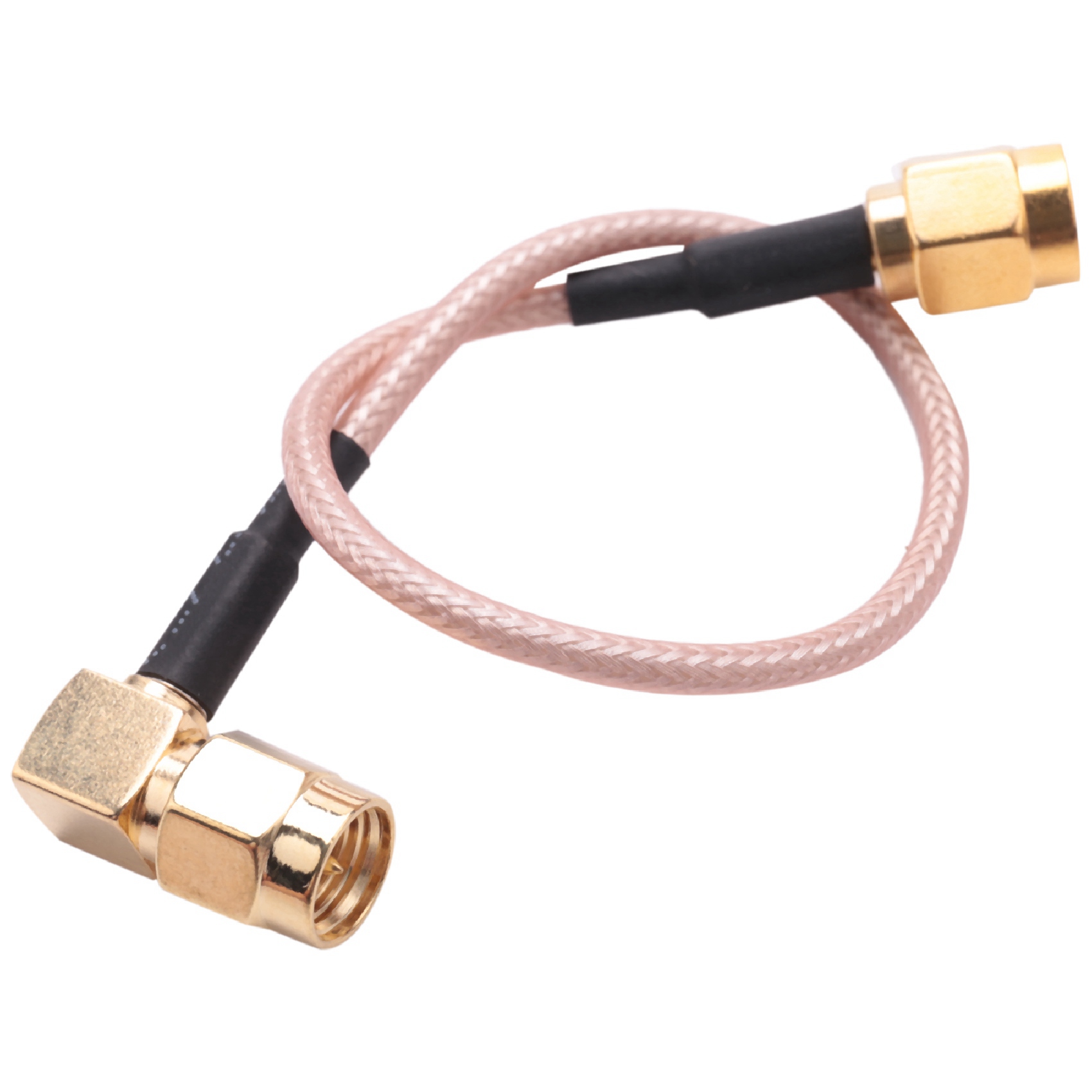 2pcs 6 inch SMA Male to SMA Right Angle Male Plug Jumper Pigtail Cable RG316