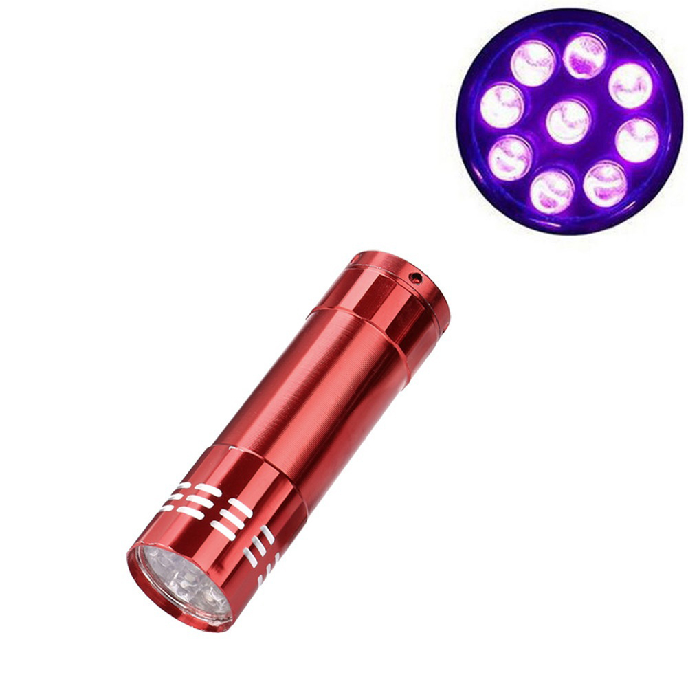 Portable Mini Aluminum Multifunction 9LED Flashlight Torch Light Pocket Lamp. 