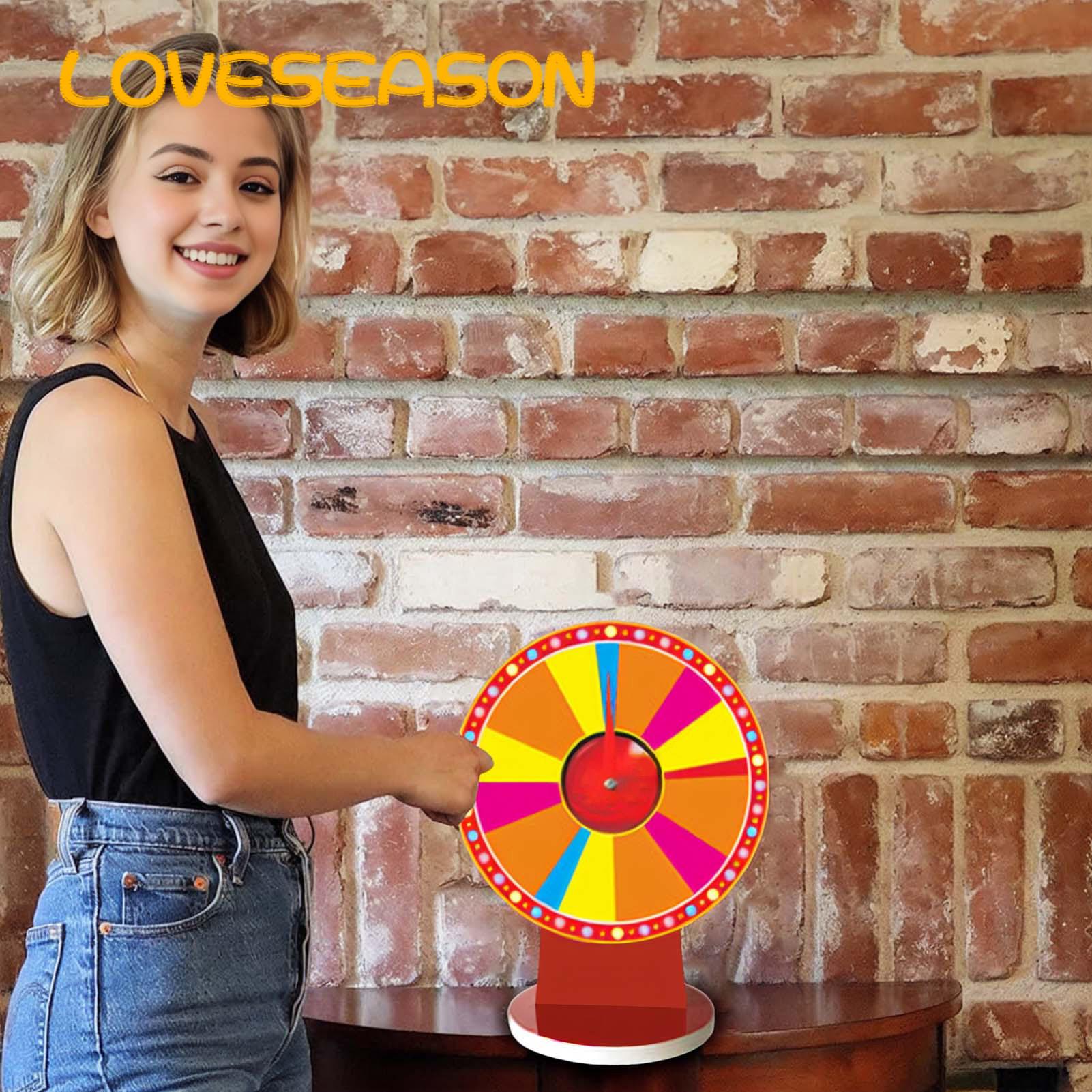 Desktop Prize Wheel Colorful Diy Spinning Prize Wheel Set for Carnival Party Lucky Roulette Spinner with Stable Stand for Fun Games Events Carnival Game Spinner. 