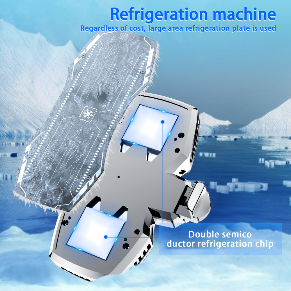 The Goods K4 Mobile Phone Radiator With Smartphone Temperature Display Dual Cooling Fan Phone Cooler. 