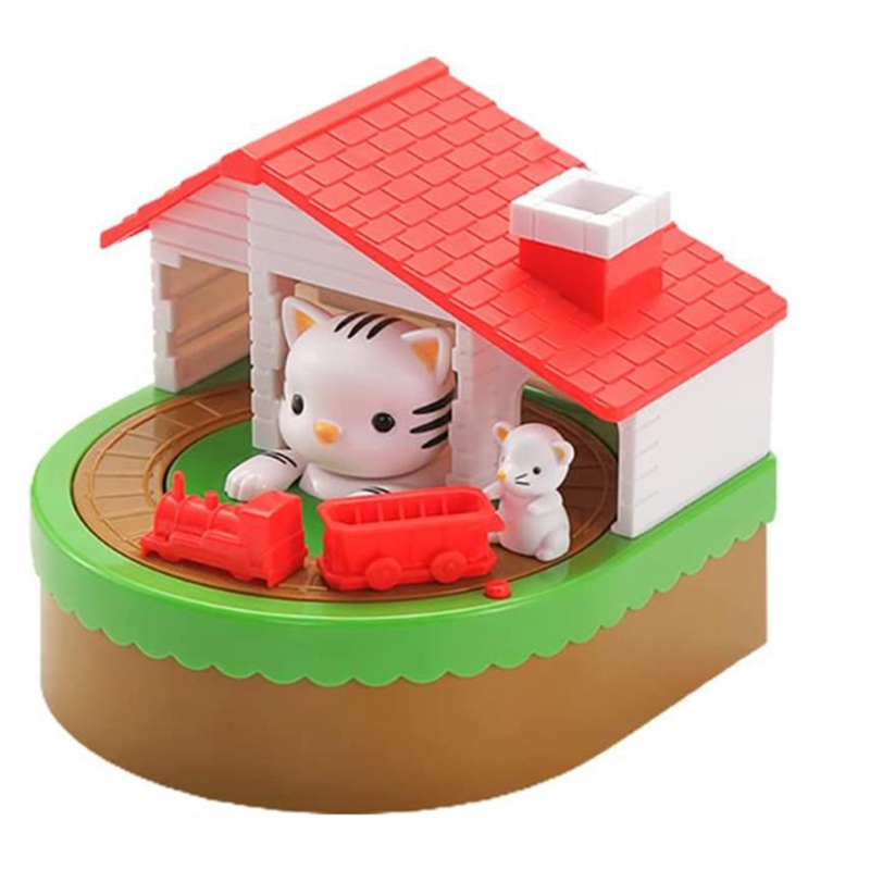 Piggy Bank for Kids, Electronic Cat House Coin Bank Cat & Mouse Money Bank Automatically Stealing Money Box Saving Box. 