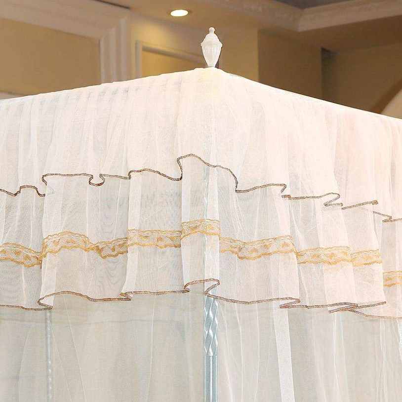 Luxury Princess 4 Corner Post Bed Canopy Mosquito Net Curtain Netting Bedroom. 
