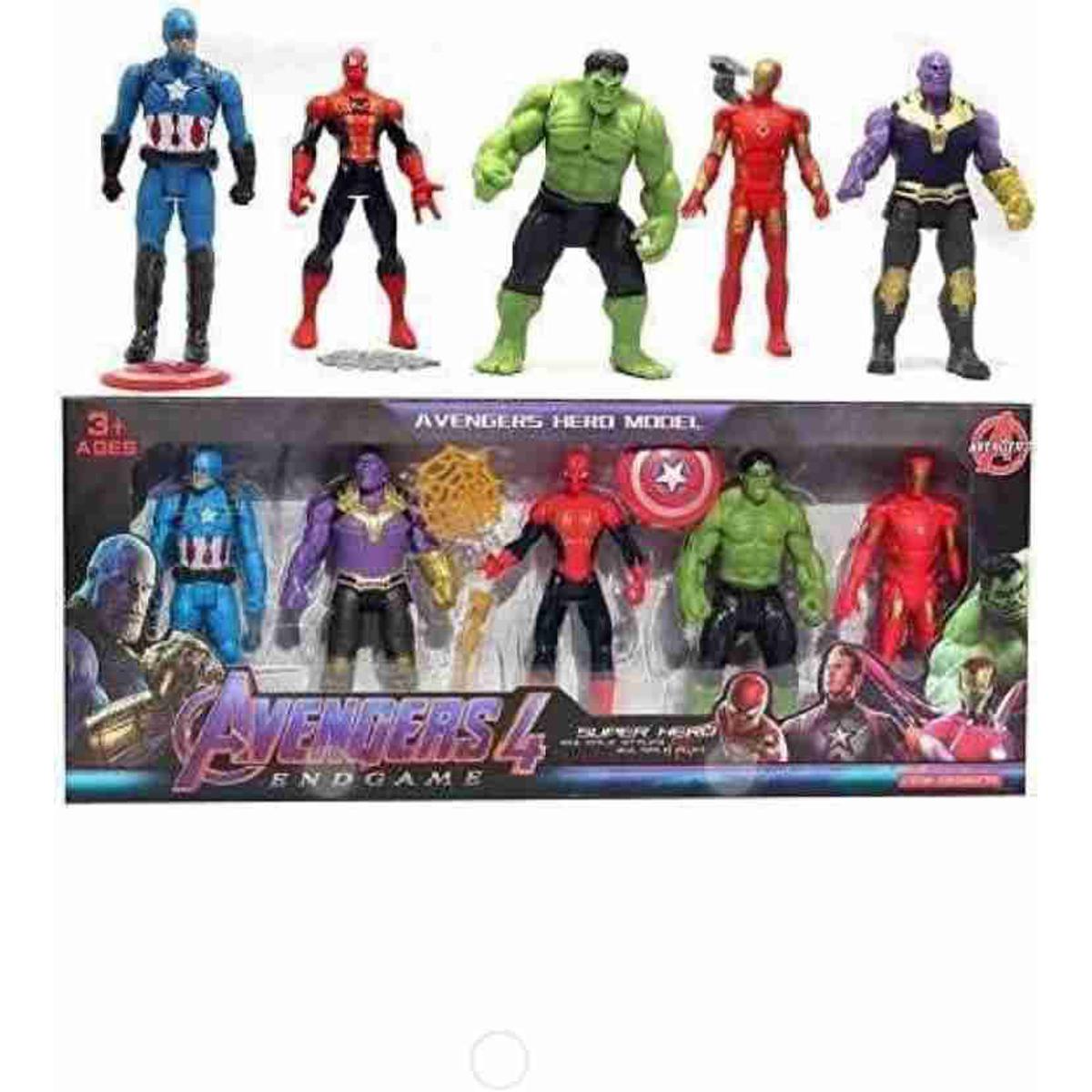 Marvel Avengers 5 Pack Action Figure Set 6 Inch Figures Includes Iron Man Spider Man Captain America Hulk Thanos Daraz .bd