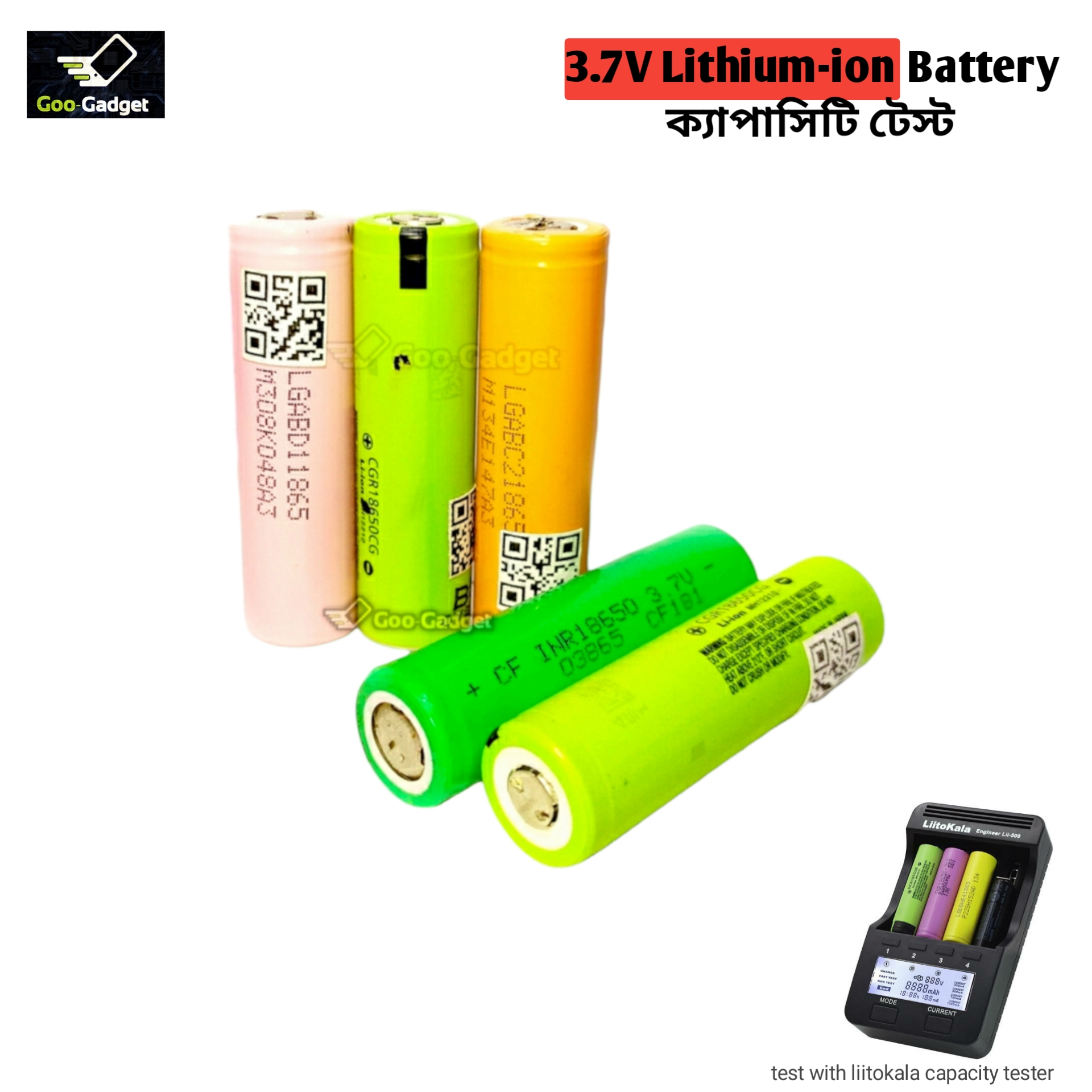 18650 3.7V Lithium-Ion Battery 5-pis 1400mAh Rechargeable Battery Reliable Power for Various Devices Enhanced Battery Performance. 