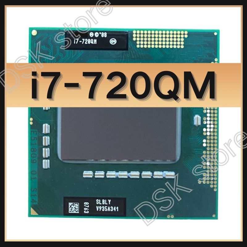 Core i7-720QM i7 720QM SLBLY I7 720QM 1.6 GHz Quad Core 8 Thread CPU Processor 6W 45W Socket G1 / rPGA988A