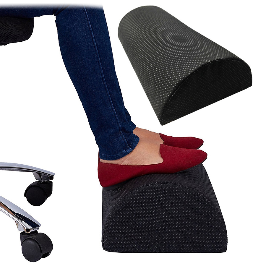Durable Ergonomic Feet Cushion Support Foot Rest Under Desk Feet Stool Foam Pillow Foam Footrest Massage (Net Cloth). 