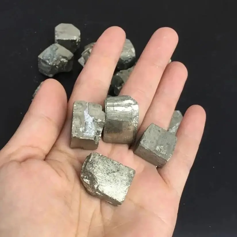 Natural High Density Cubic Pyrite Stone, Rough Gold, Irregular Ore Mineral, Teaching Specimen, Gemstone Ornaments. 