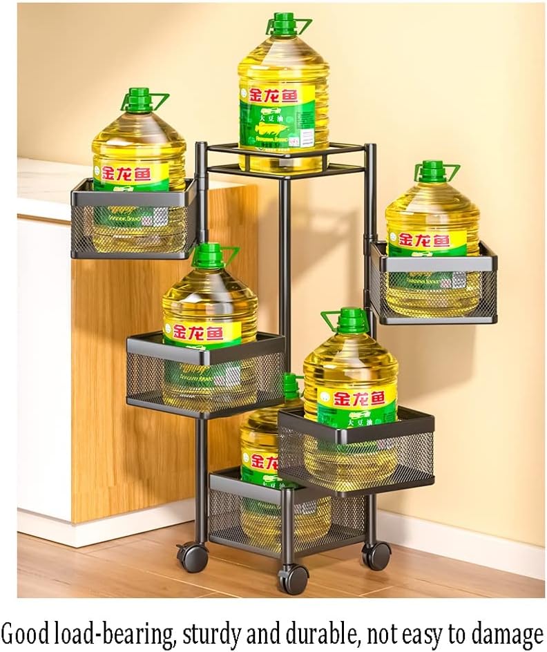 KITCHEN VEGETABLE RACK 5 LAYER SQURE SHAPE FRUIT RACK MULTI LAYER KITCHEN RACK. 