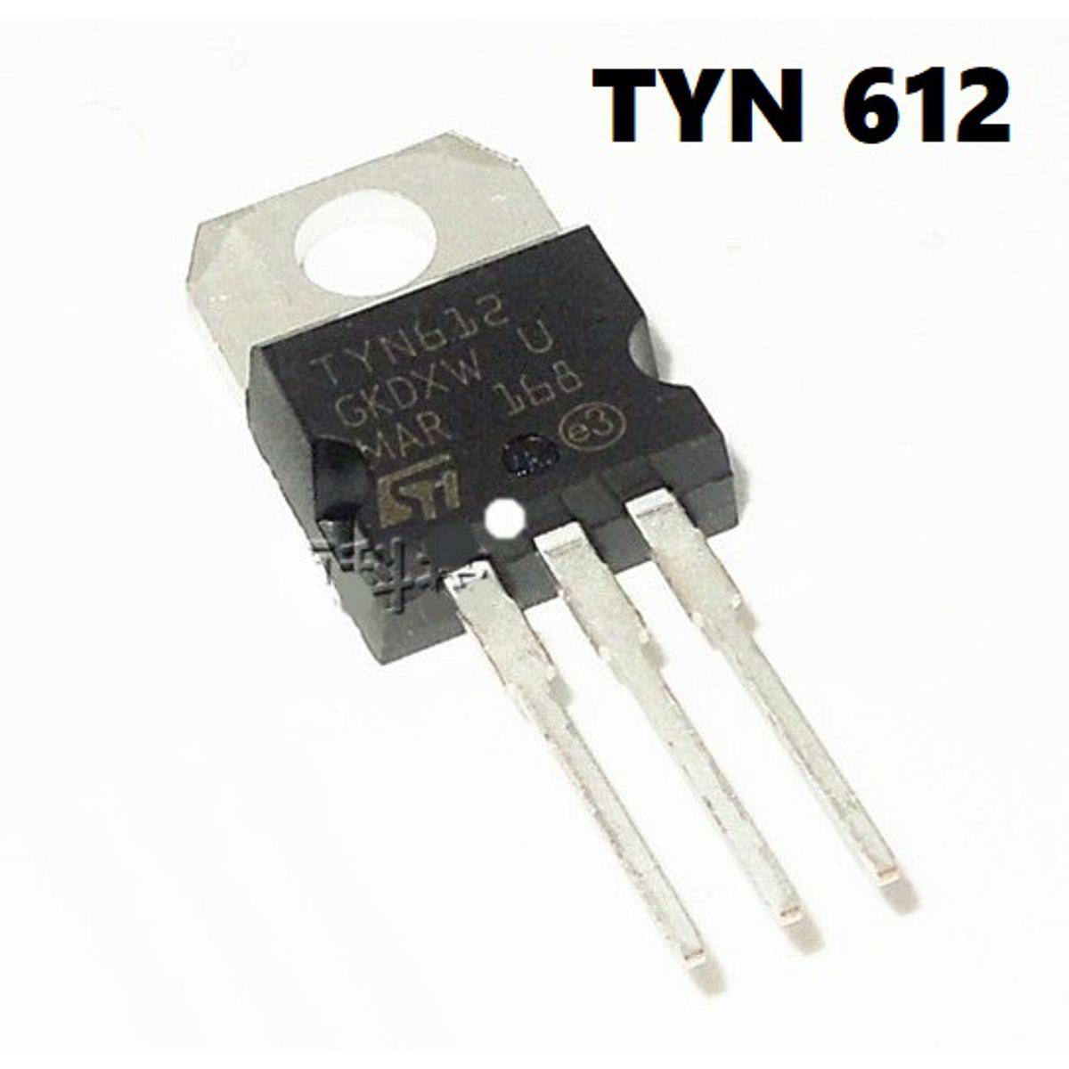 A Class TYN612 IC TYN612 Thyristor 12A 600V Unidirectional TYN612 SCR Thyristor TO-220 Silicon Control Rectifier Transistor 3 Pin Leads IC. 
