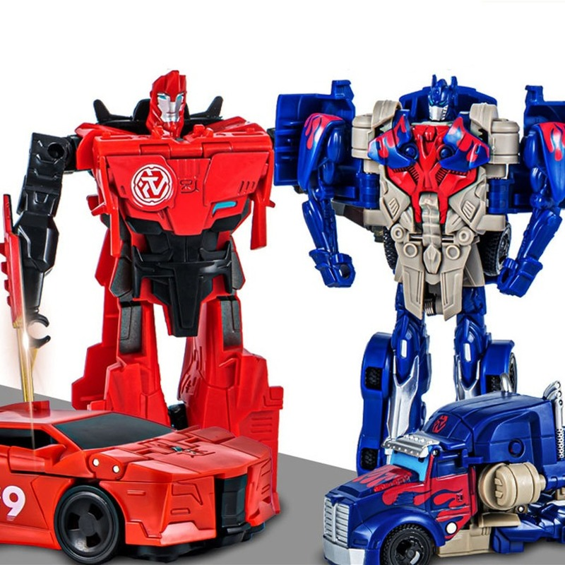 New Transforming Robot Dinosaur Car Deformation Car Toys Inertial Sliding Car Automatic Transform Toy Boys Amazing Gifts Kid Toy. 
