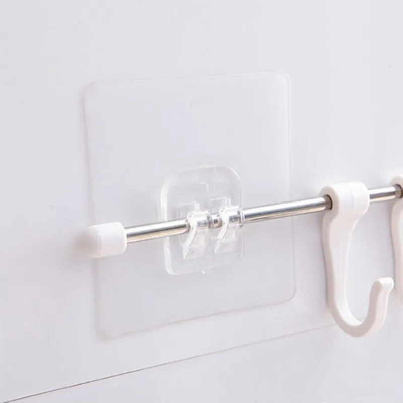 Transparent Home Acrylic Strong Self Adhesive Hooks Bathroom Kitchen Iron Claw Buckle Hanger Wall Hang Shelf Multi-Function Hook. 