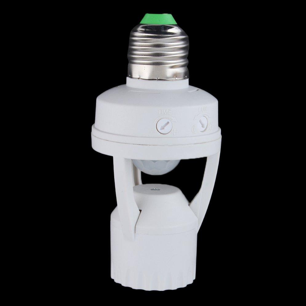 E27 LED Infrared Motion Detection Light Sensor Light Bulb Switch Home White. 