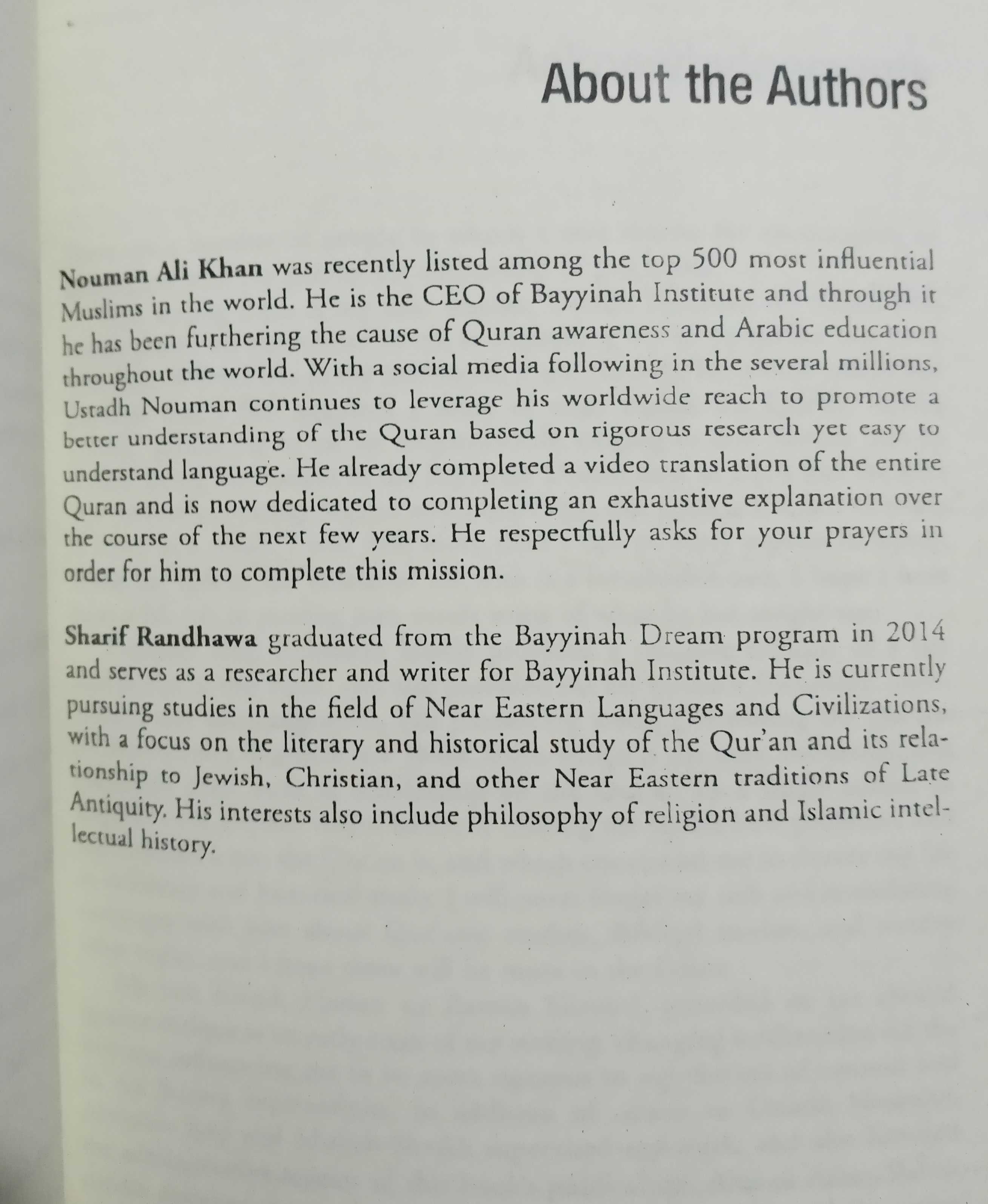 Divine Speech: Exploring Qu'ran As Literature by Nouman Ali Khan. 