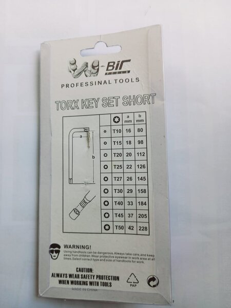 LN key set/Trox Allen Key Set 9pcs Set Small Size. 