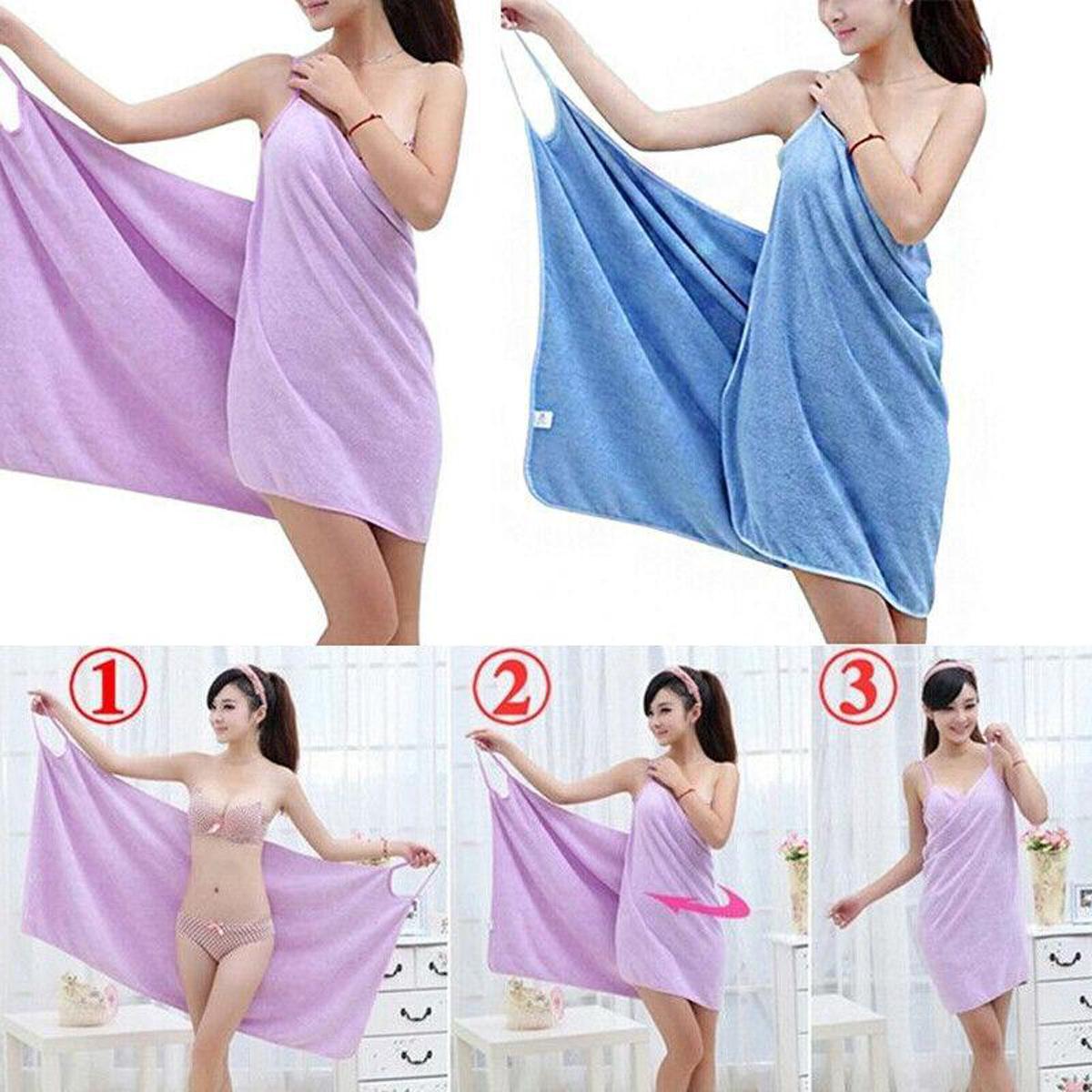 Wearable Bath Wrap Towels For Women Adult, Shower Spa Wrap