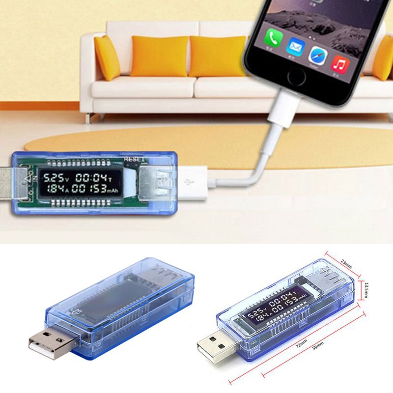 Usb Charging Tool Voltage Current Meter Mobile Battery Tester Power Detector - Multimeter. 