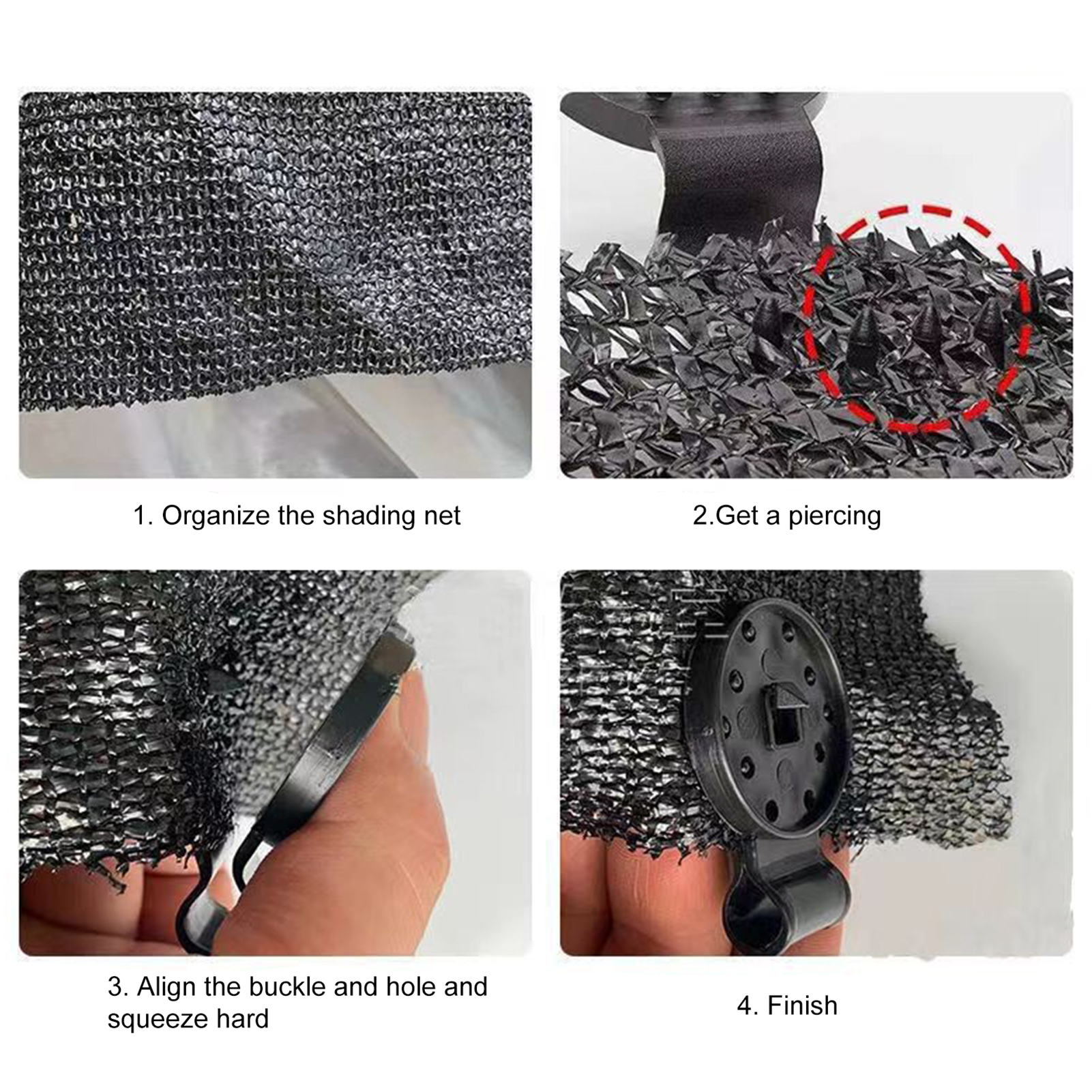 Shade Net Fixer Easy to Install Patio Sun Protection Netting Fixing Clamp. 