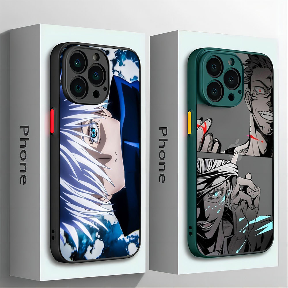 Jujutsu Kaisen Gojō Satoru Sukuna Phone Case For iPhone 15 14 13 12 11 Pro Max X XR Xax 7 8 Plus Matte Transparent Back Cover
