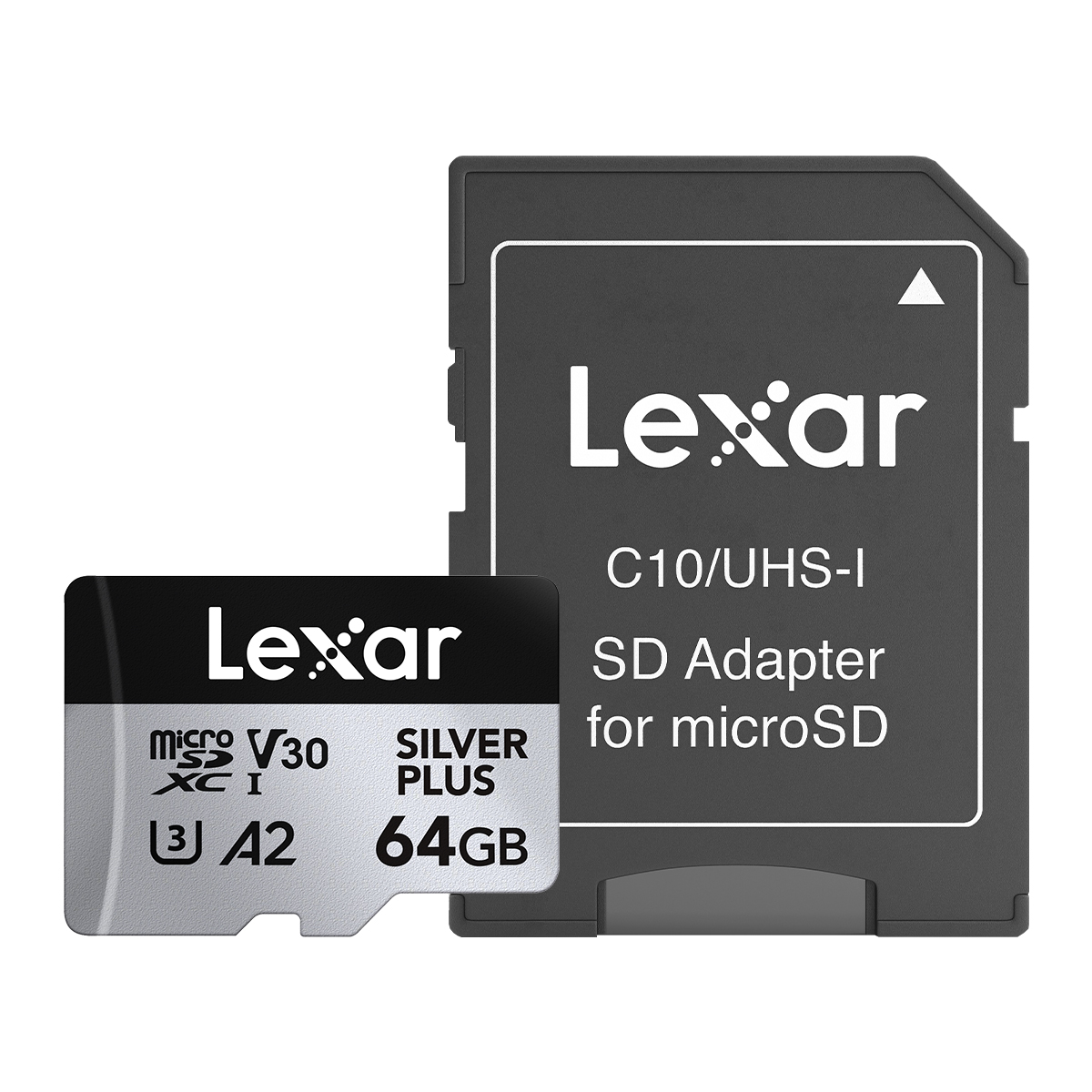 Lexar Professional SILVER PLUS microSDXC UHS-I Card A2 V30 U3 Microsd Memory Card 64GB 128GB 256GB Up to 205Mb/s Flash TF Card. 