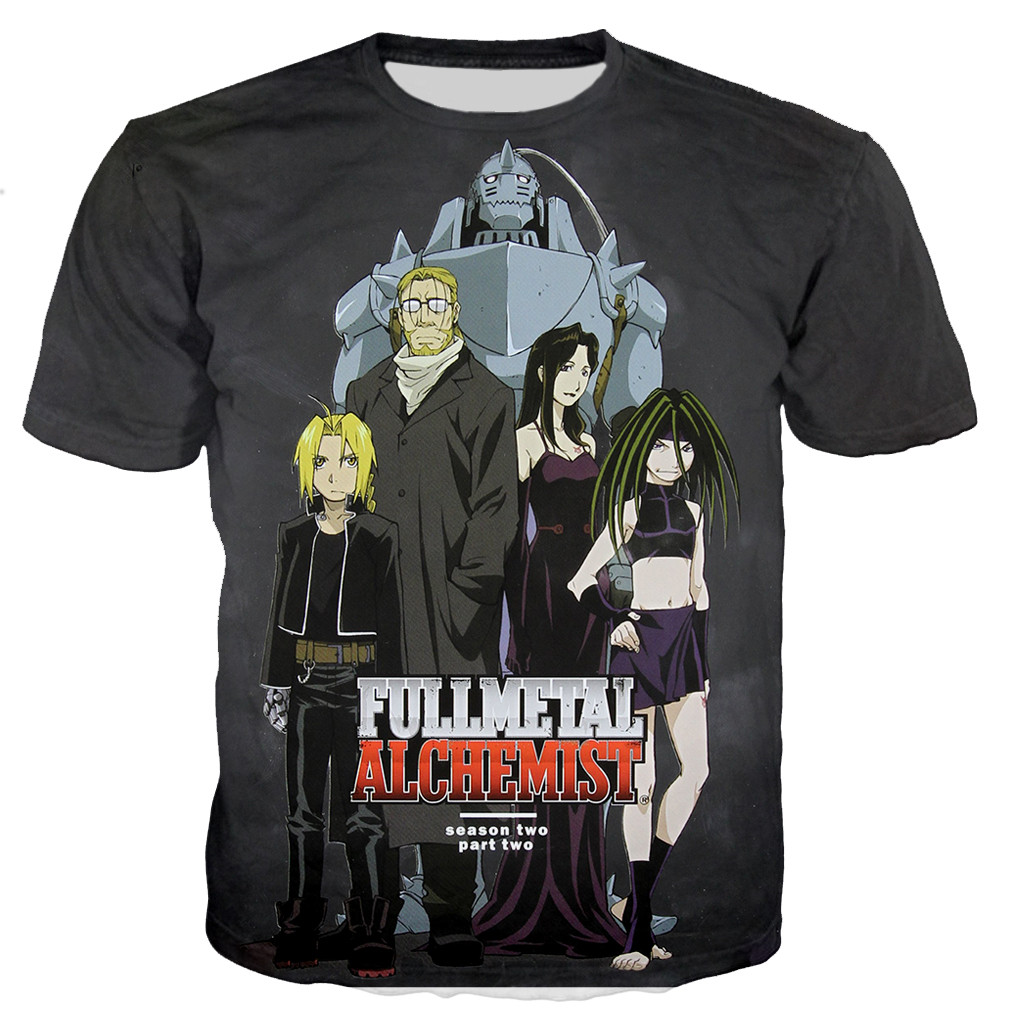 Fullmetal Alchemist Brotherhood T Shirt Men/women 3D Printed T-shirts Casual Harajuku Style Tshirt Streetwear Tops. 