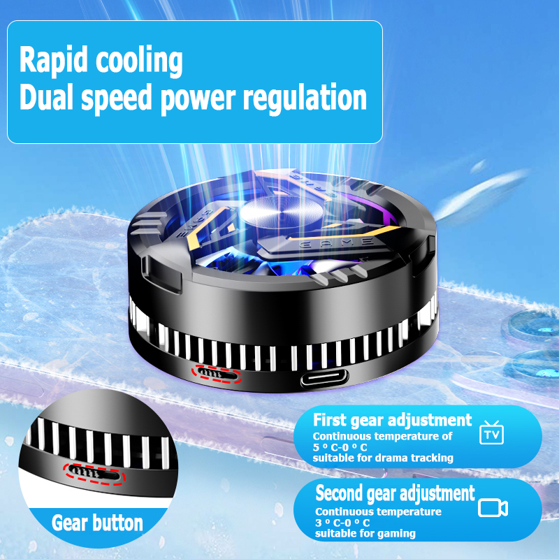 GT28 Magnetic Phone Game Cooler Portable Phone Semiconductor Radiator Fast Cooling Phone Cooler Mobile Gaming Video Streaming Phone Fan. 