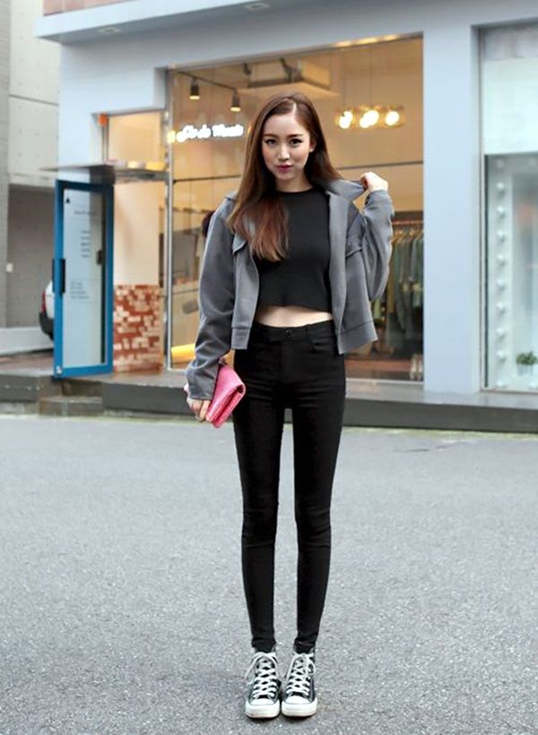 HOT Korean Style Jeans Skinny Outfit Korean Skinny Jean Outfits