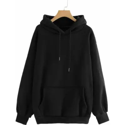 Black solid clearance hoodie