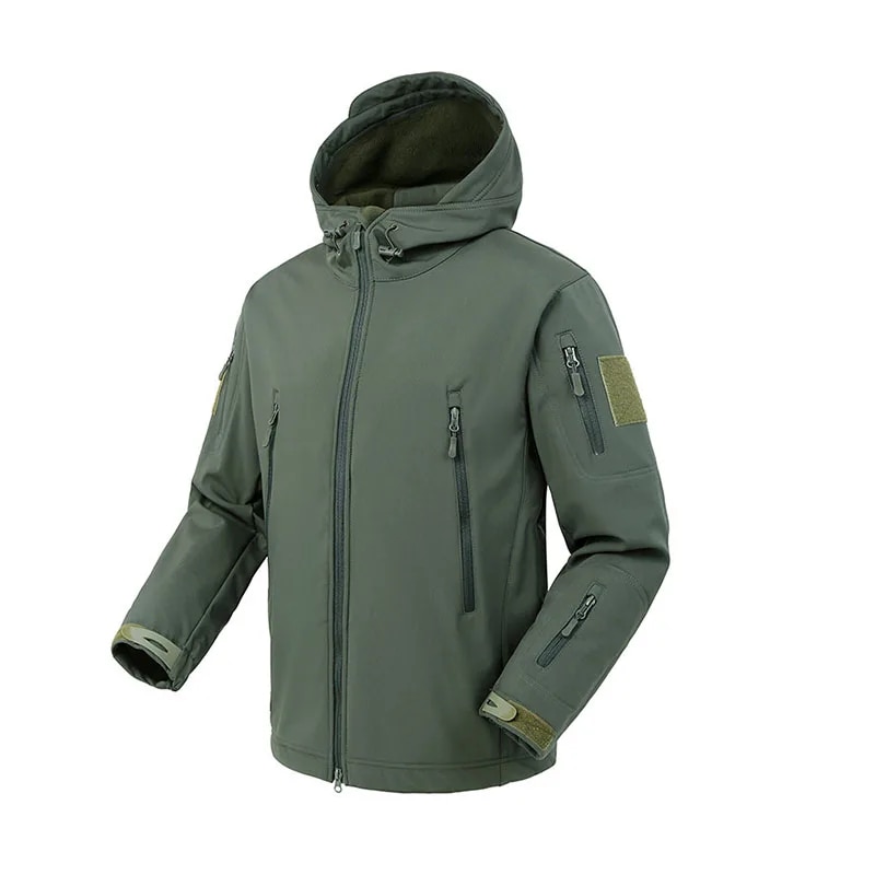Military Shark Skin Soft Shell Jackets Men Tactical Windproof Waterproof jacket men Army Combat Jackets Mens Hooded Bomber Coats. 