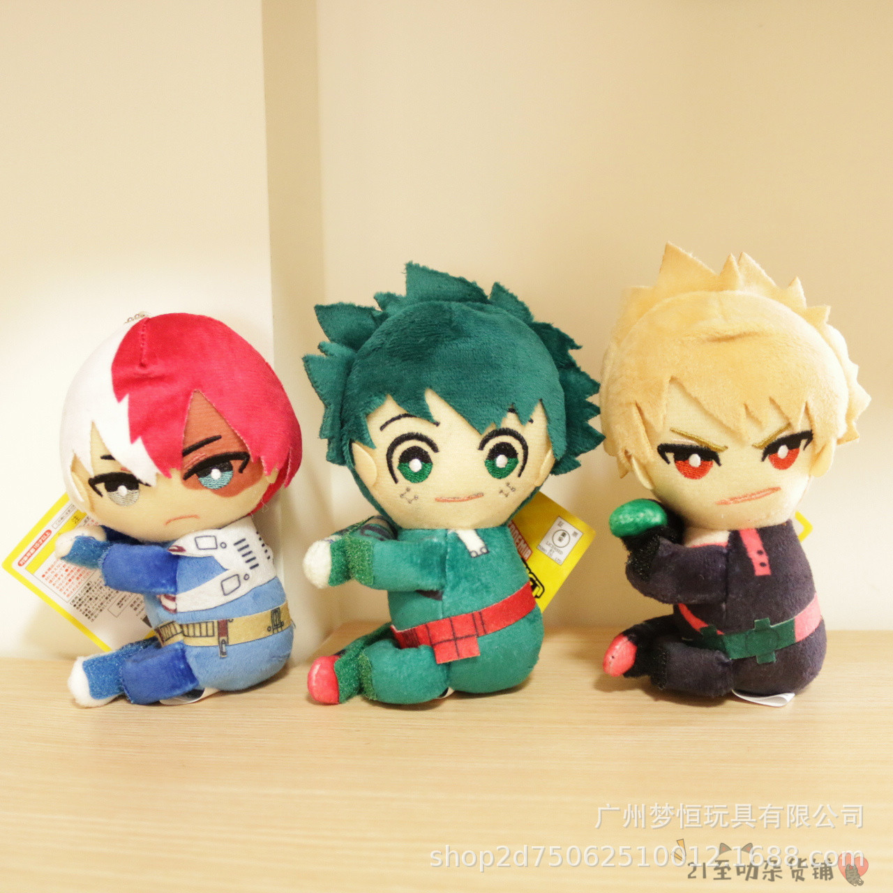 My Hero Academia Peripherals Plush Doll Velcro Hug Hero Academia School Bag Pendant