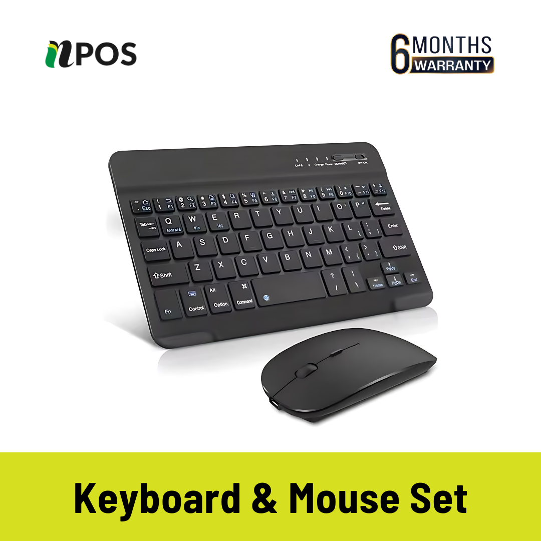 Bluetooth Keyboard & Mouse Combo for Mac, PC, Laptops, iPad, Tablets | Rechargeable Keyboard and Silent Mouse | Ultra-Slim, Quiet Typing, Wireless, Portable and Lightweight Keyboard Mouse Set