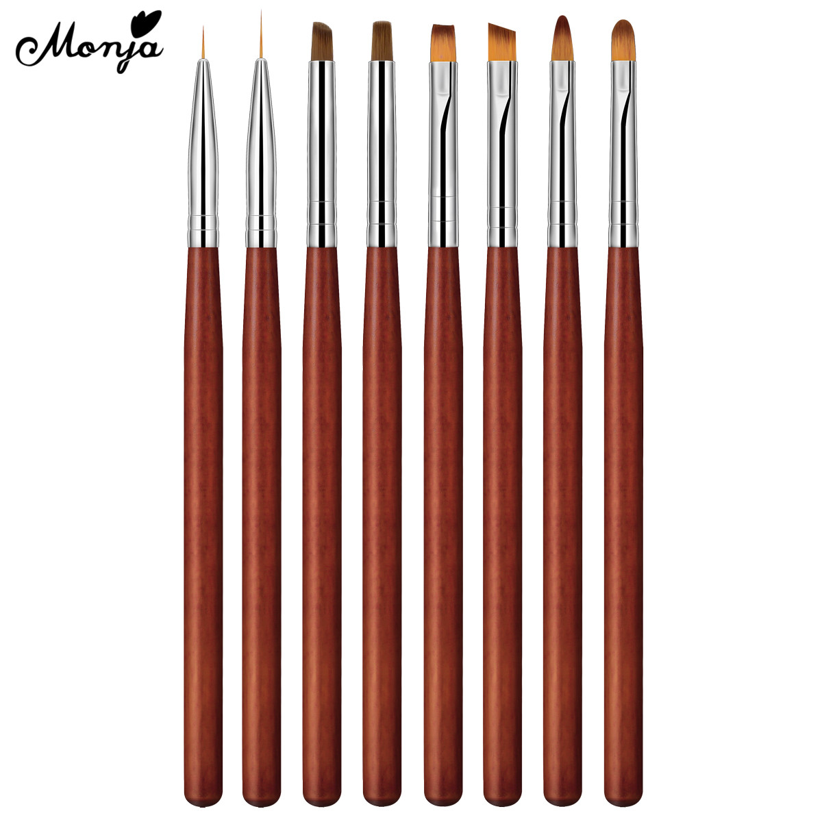 2pcs set Nail Art Brush Uv Gel Painting Drawing Manicure Pen Tools Diy