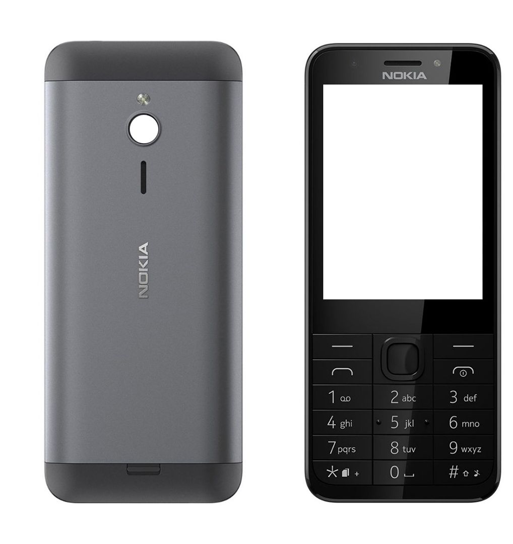 For Nokia N230 Front & Metal Back side Mobile Cashing / Casing with keypad mobile housing Case