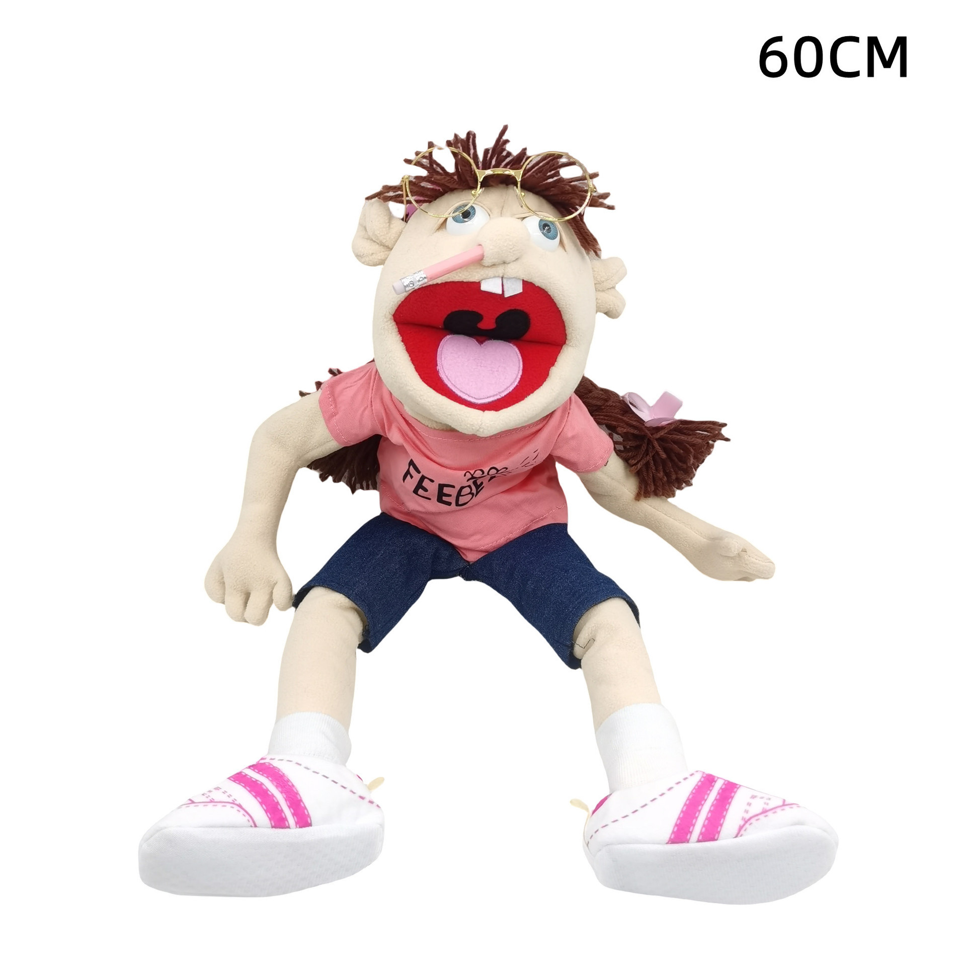 Cross-Border Jeff Hand Puppet in Stock Wholesale Funny Boy Plush Toy Puppet Amazon jeffy Finger Doll Doll. 