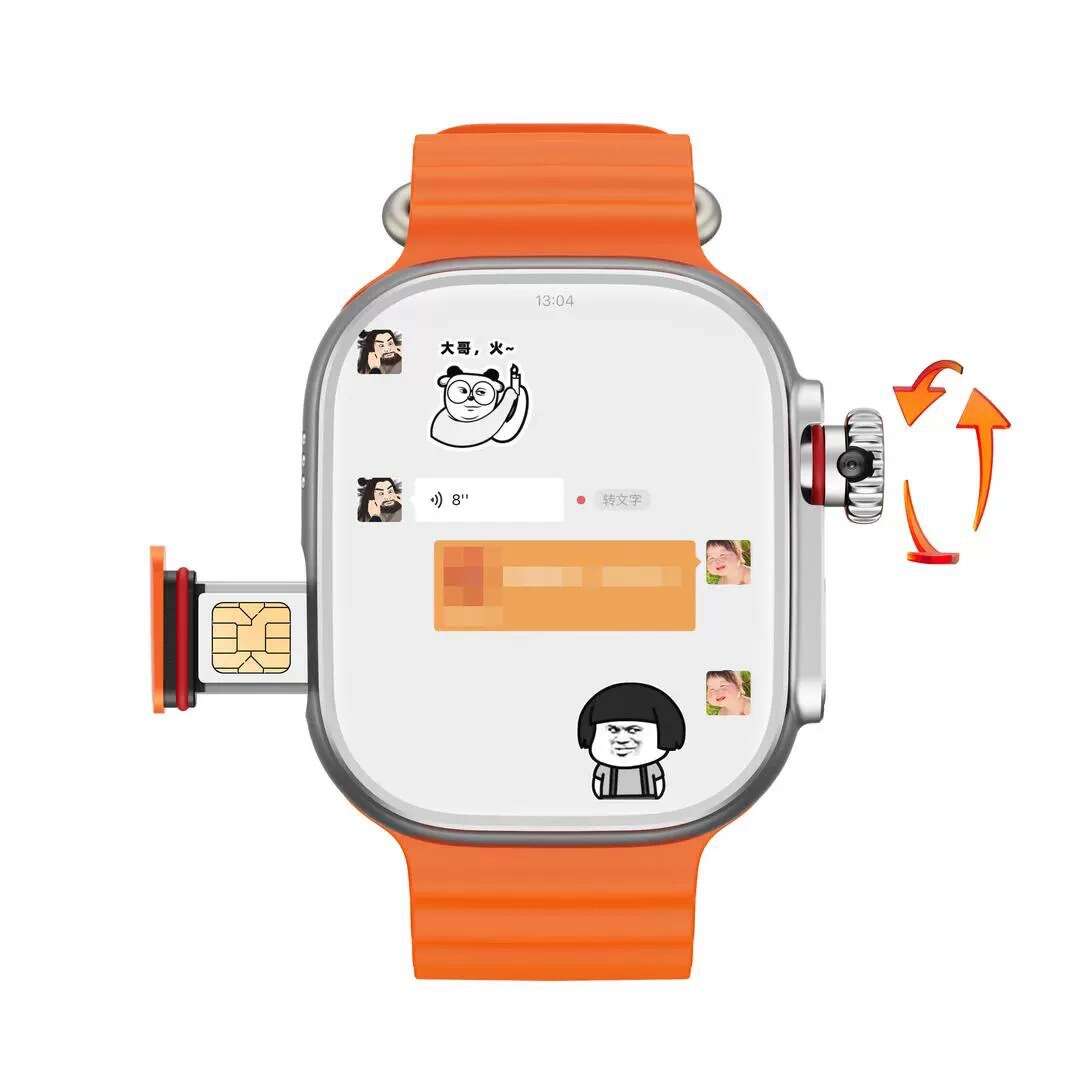 Huaqiangbei S9 cellular ultra 2 smartwatch DW99 non Ziteng pull-out camera 5G Android card insertion version. 