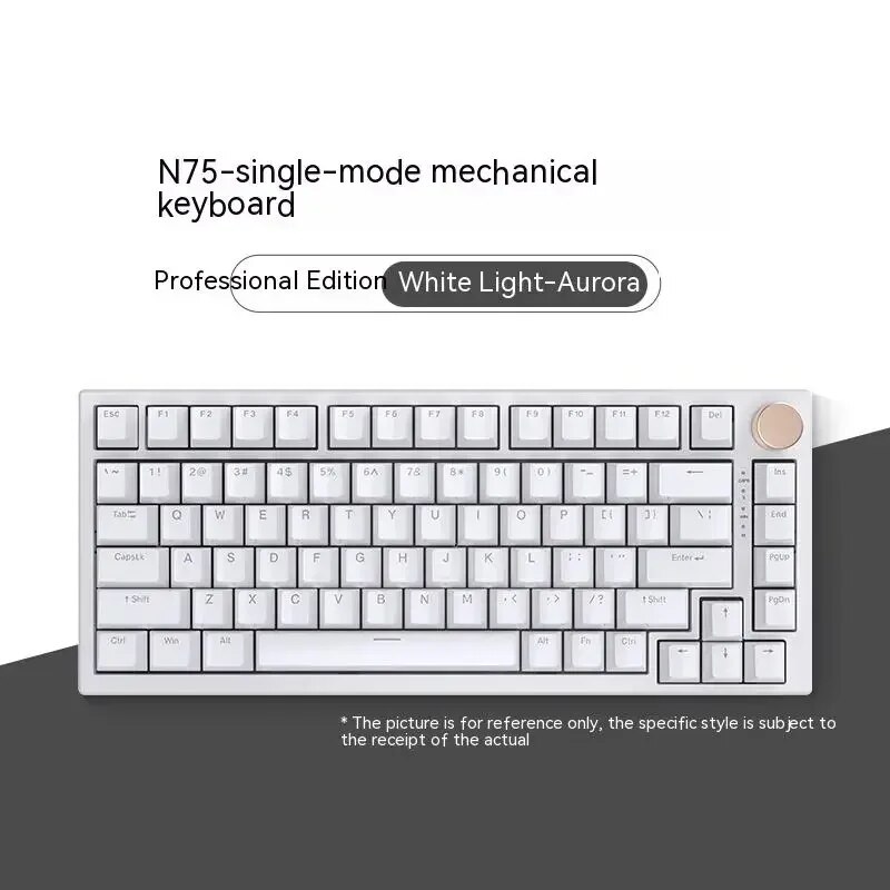 Vgn N75 Wireless Mechanical Keyboard 75 % 82 Keys Three Mode Bluetooth Wireless 2.4g Wired Hot Swap Rgb Gasket Gaming Keyboard. 