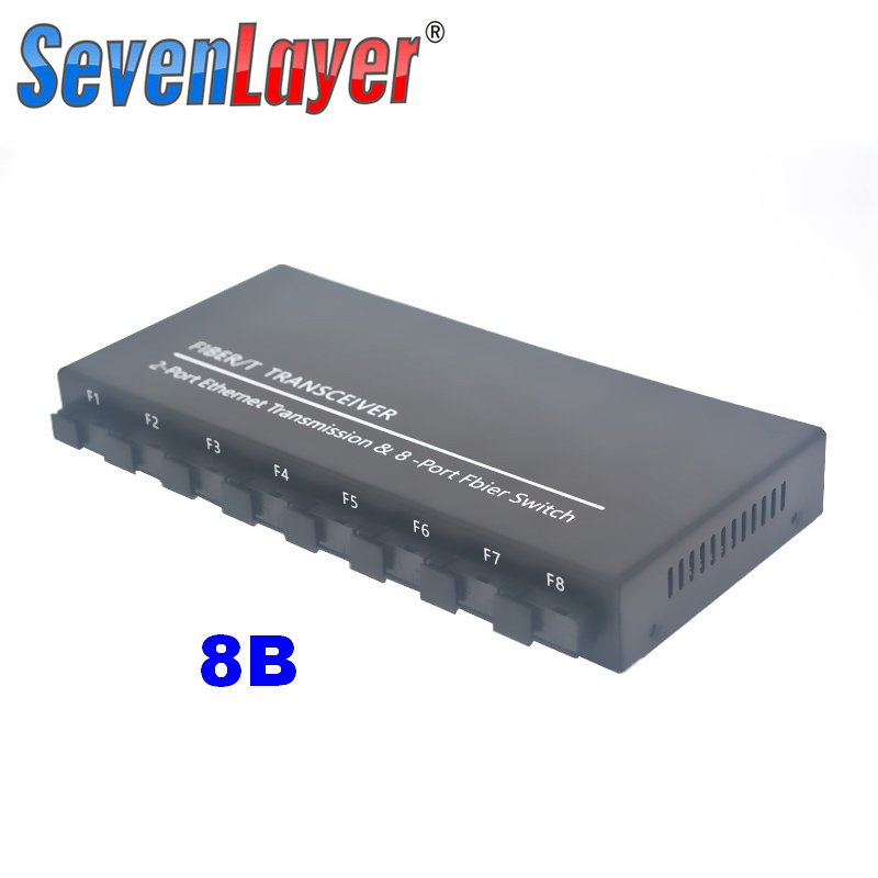 Computer Ethernet Fiber Optical Switch 8 SC 2 1000M RJ45 Industrial Grade Gigabit Ethernet Switch Media Converter. 