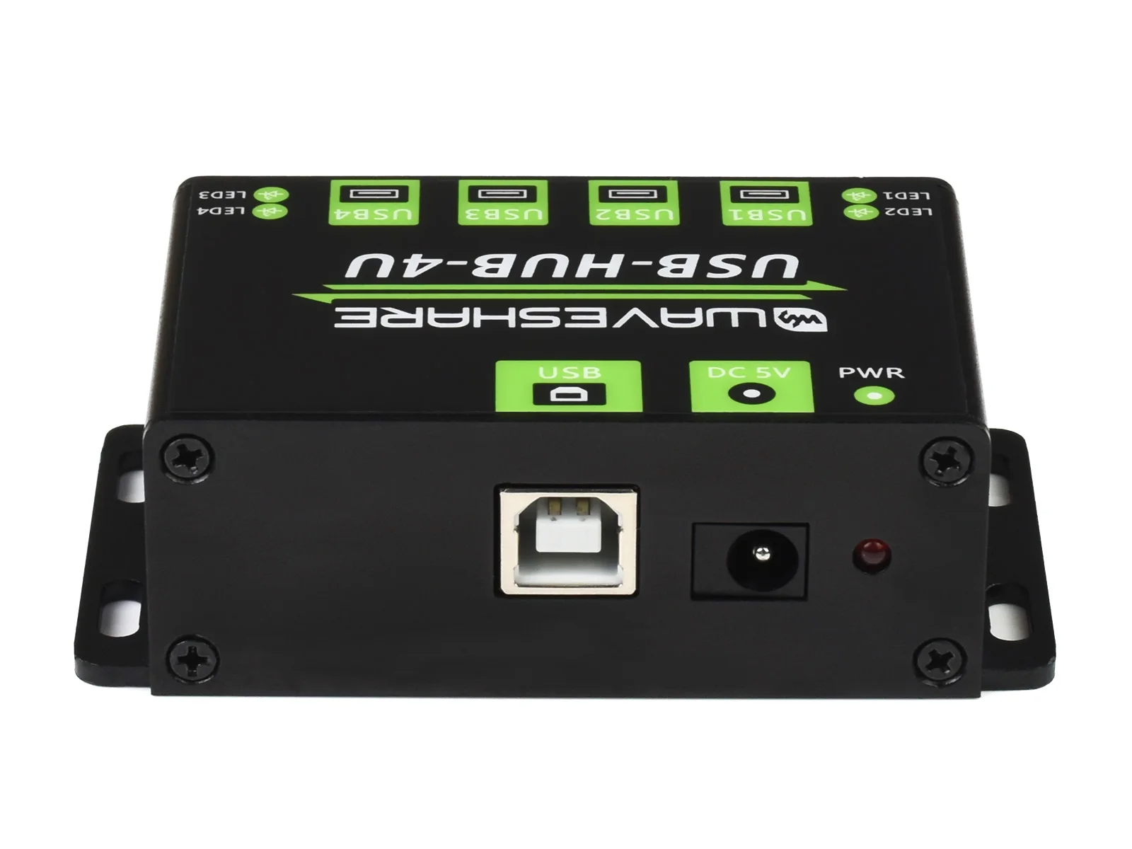 Waveshare Industrial Grade USB HUB, Extending 4x USB 2.0 Ports adopt MTT technology, allows stable and smooth 4x USB connections. 