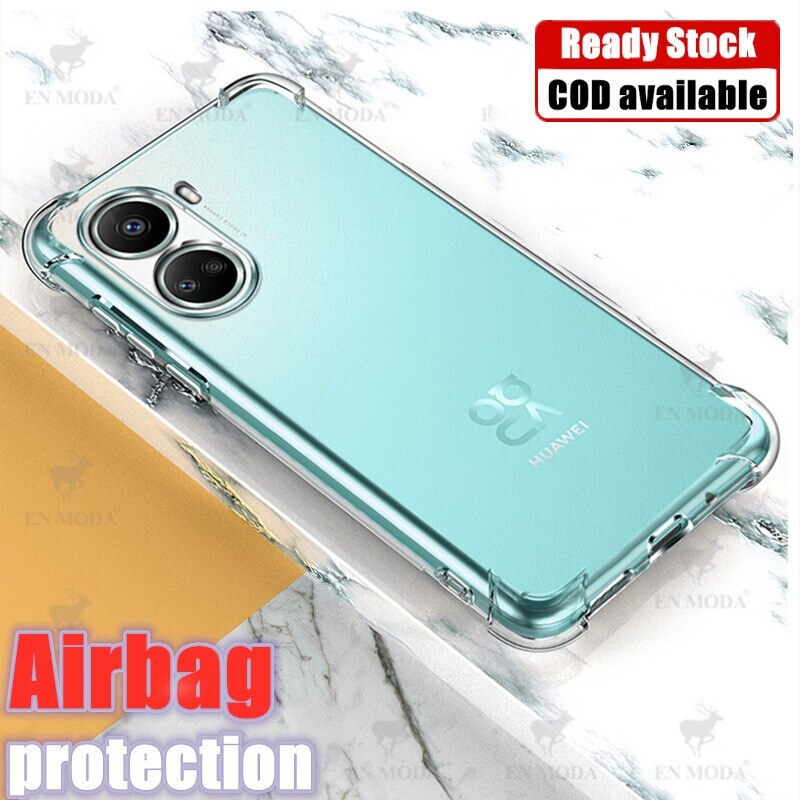 lthmy for Huawei Nova 10 SE BNE-LX1 BNE-LX3 Soft Gel Jelly Case Transparent Full Protective Anti-Scratch Resistant Back Cover Skin