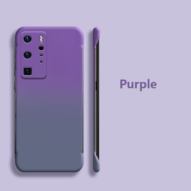Tokifu For Huawei P40 P40 Pro Macaron Swoosh Gradient Colour Blocking Bezel-less Protective Case Slim Heat Dissipation PC Hard Case. 