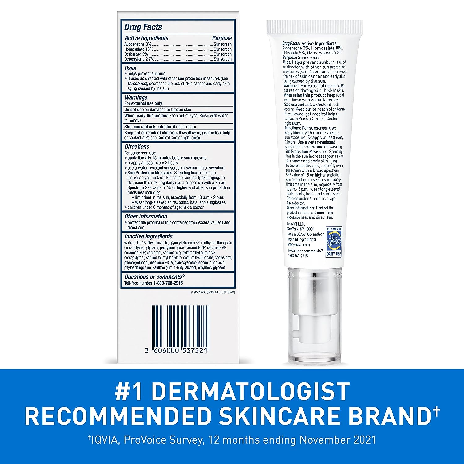 Cerave Ultra Light Moisturizing Lotion with Sunscreen SPF 30, 50mL. 