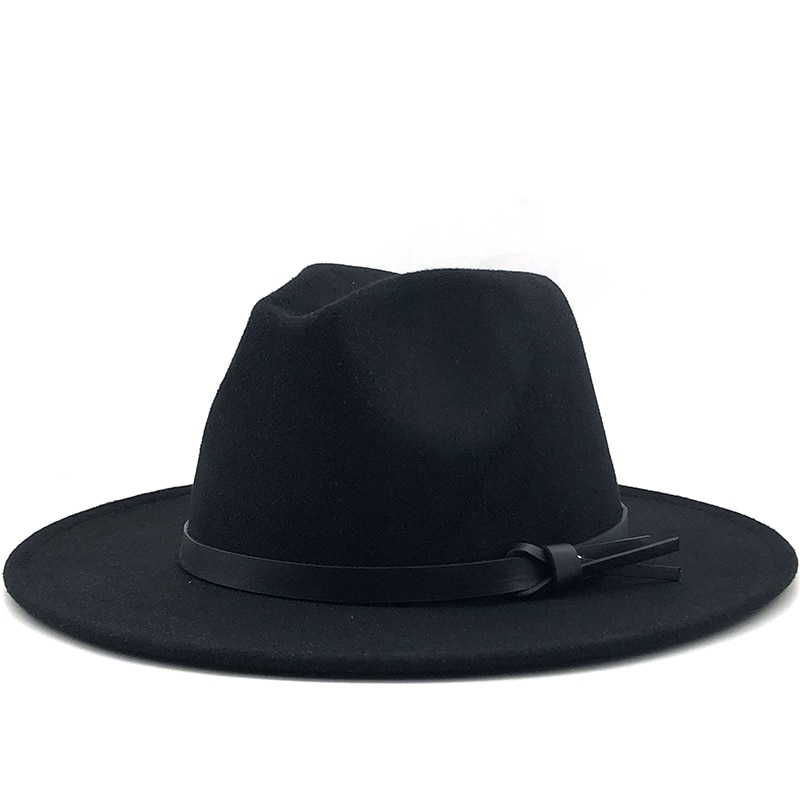 New Women Men Wool Fedora Hat With 
